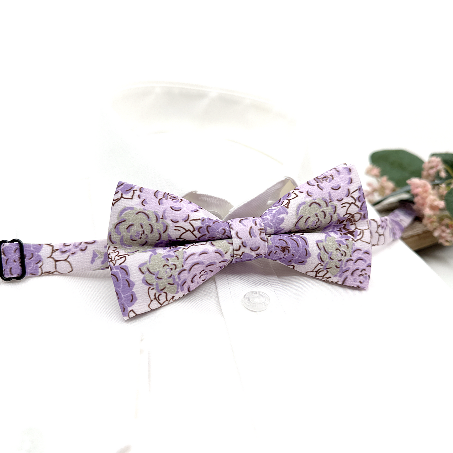 Brunt Floral Bow tie, Wedding Floral Bowtie, Groom Bow tie, For Men