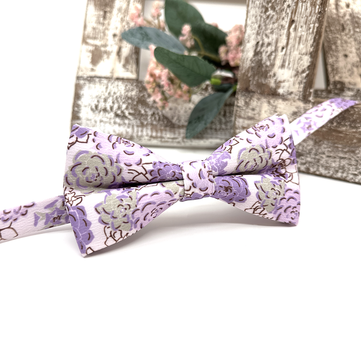 Brunt Floral Bow tie, Wedding Floral Bowtie, Groom Bow tie, For Men