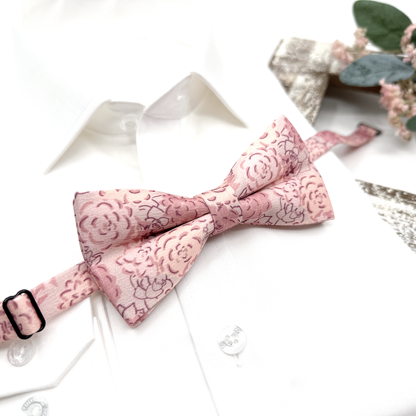Brunt Floral Bow tie, Wedding Floral Bowtie, Groom Bow tie, For Men