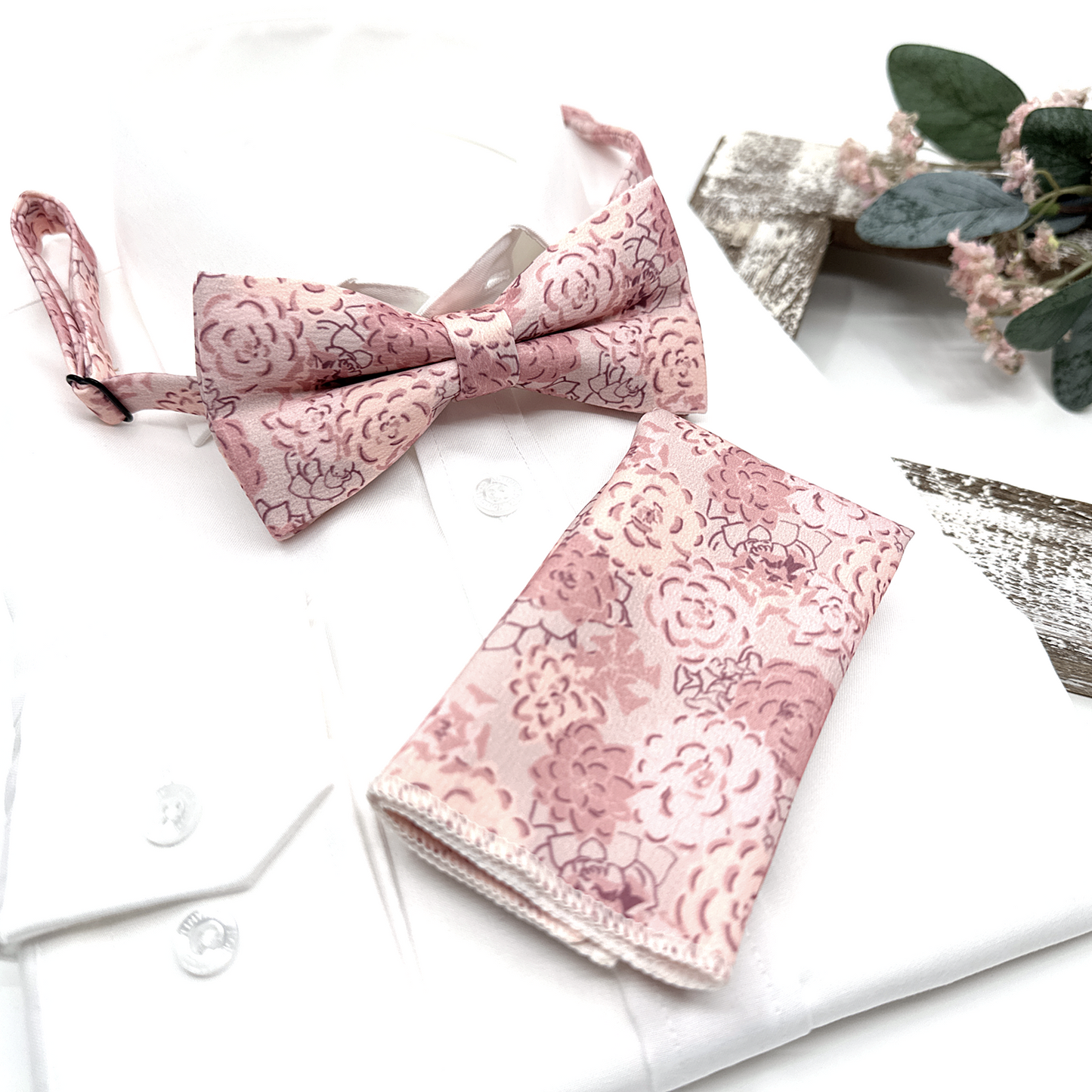 Brunt Floral Bow tie, Wedding Floral Bowtie, Groom Bow tie, For Men