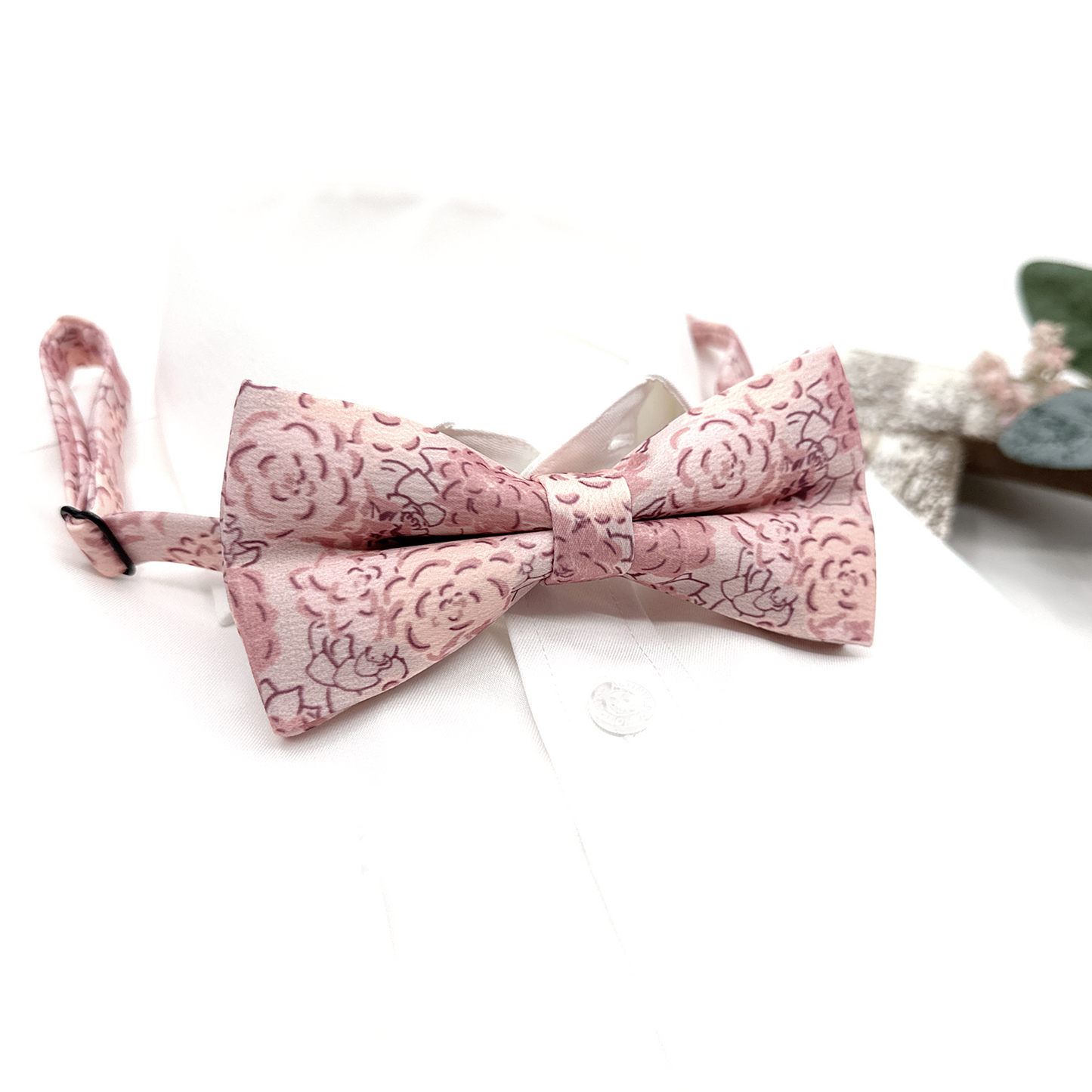 Brunt Floral Bow tie, Wedding Floral Bowtie, Groom Bow tie, For Men