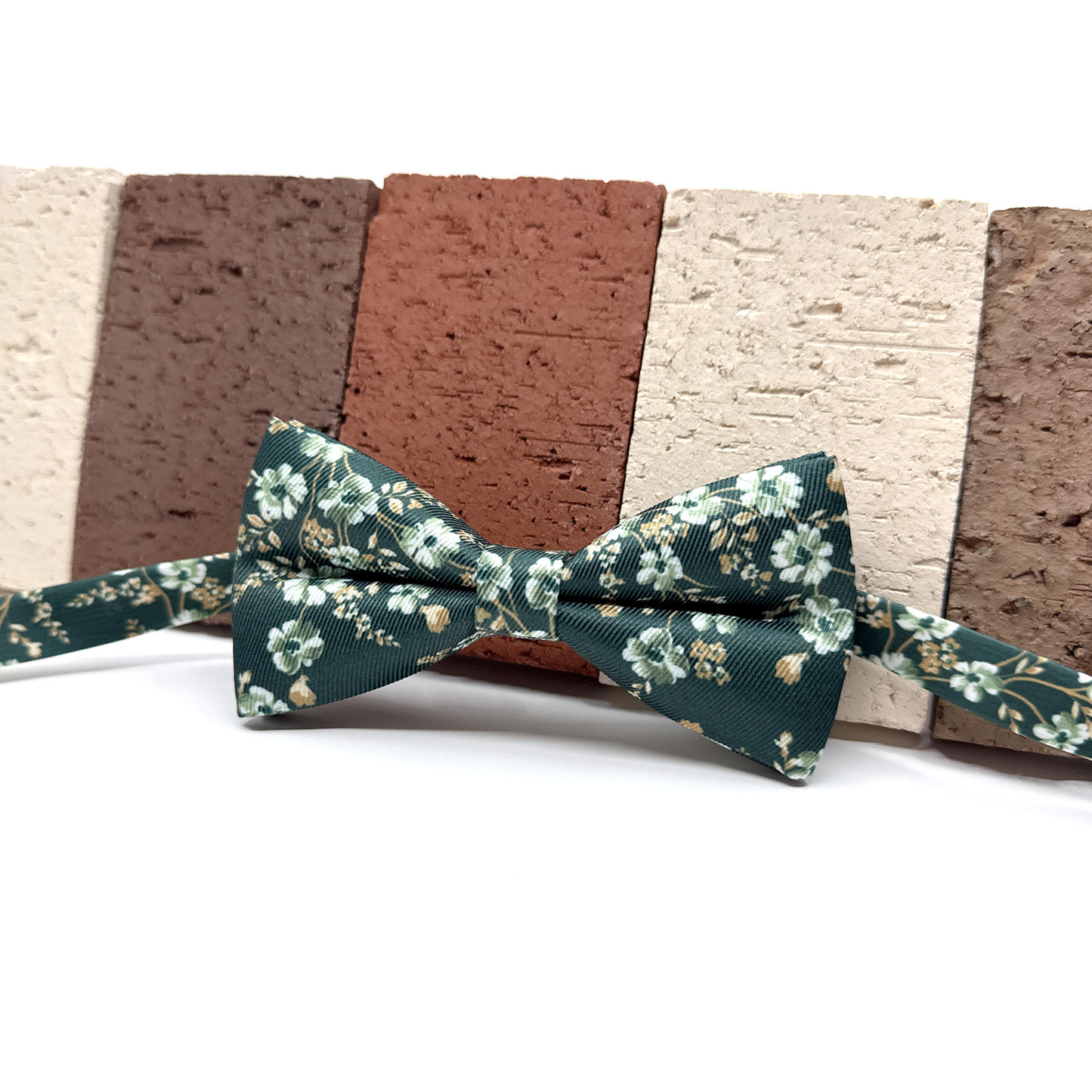 Dark Green Bowtie, Men Bowtie, Wedding Floral Bowtie, Groomsmen Bowties, Wedding Bowtie