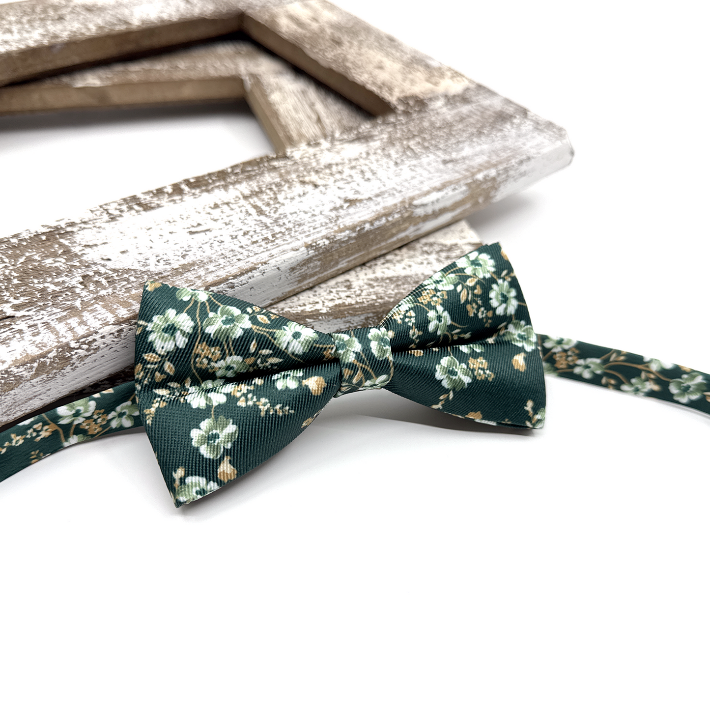 Dark Green Bowtie, Men Bowtie, Wedding Floral Bowtie, Groomsmen Bowties, Wedding Bowtie