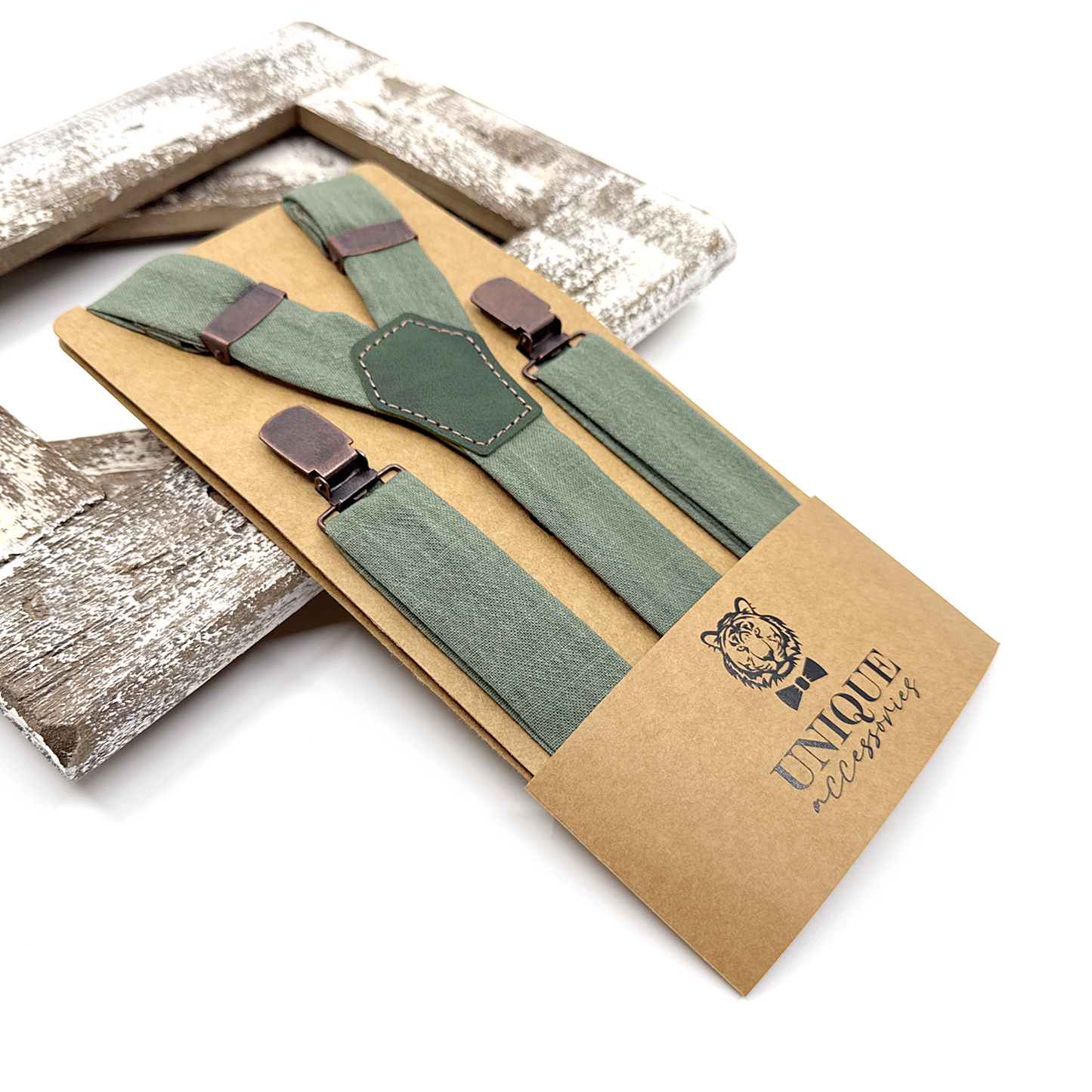 Sage Green Suspenders, Linen Suspender, Wedding Suspenders, Groomsmen Suspenders