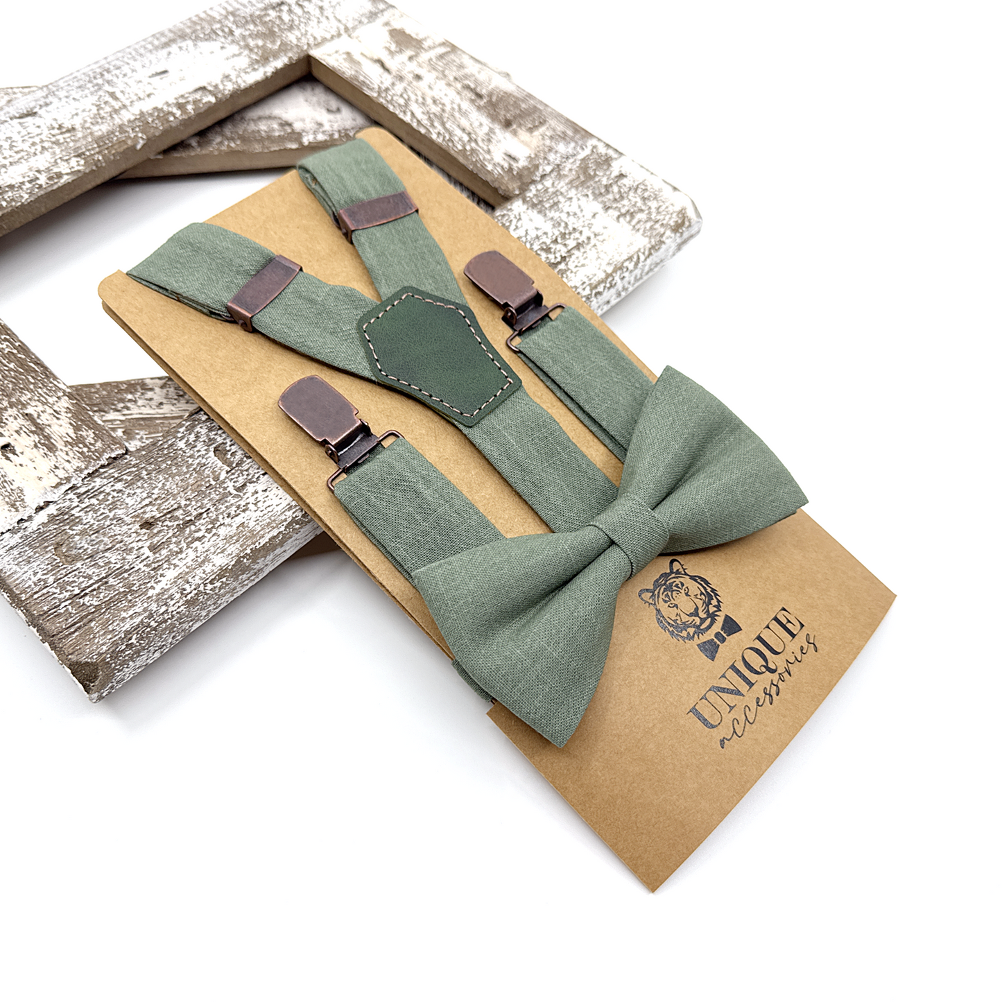 Sage Green Suspenders, Linen Suspender, Wedding Suspenders, Groomsmen Suspenders