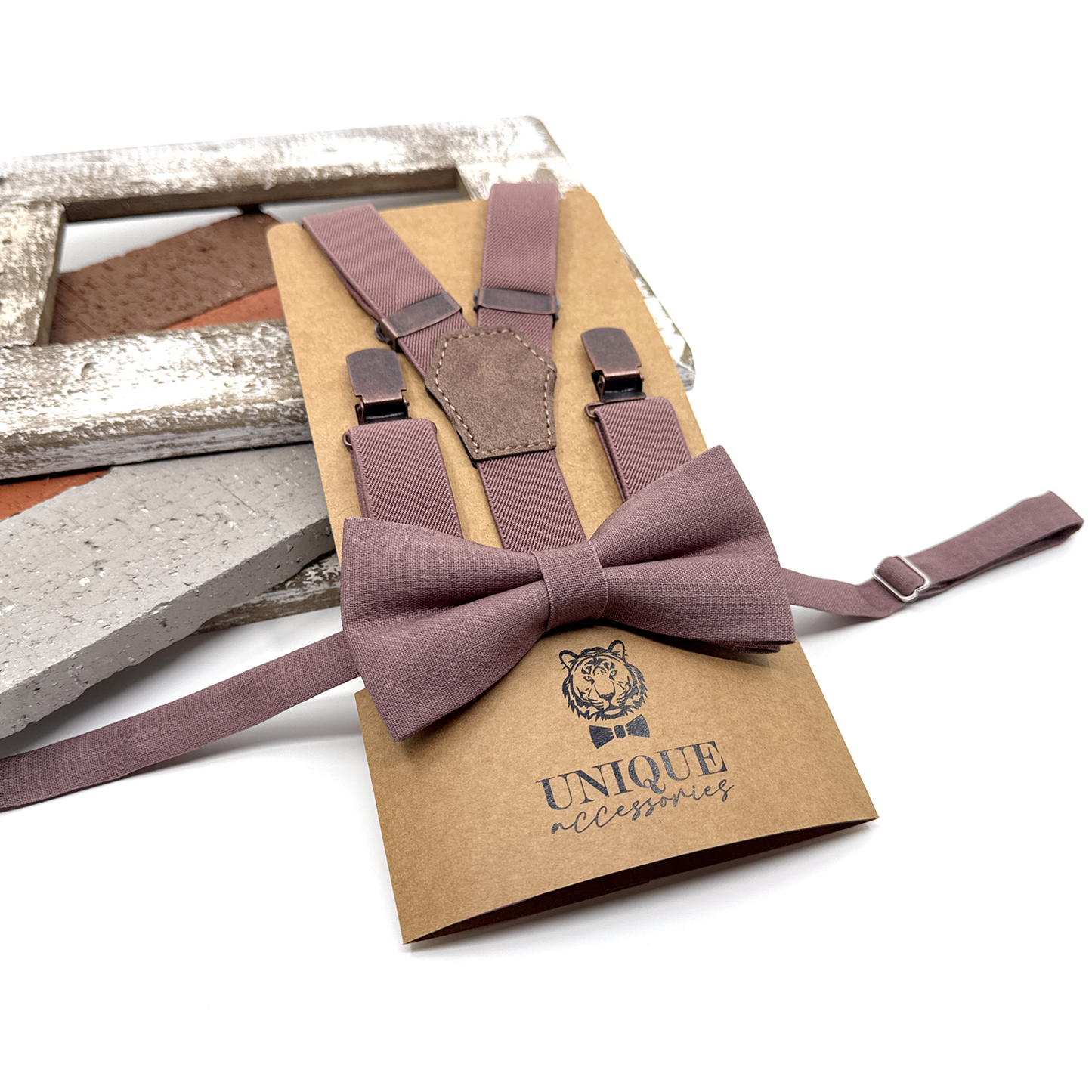 Dusty Purple Suspenders, Men Suspender, Groom Suspender Set, Wedding Suspenders