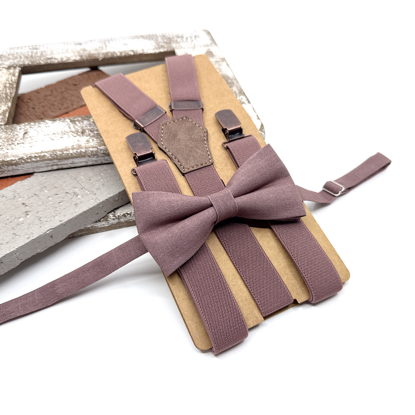 Dusty Purple Suspenders, Men Suspender, Groom Suspender Set, Wedding Suspenders