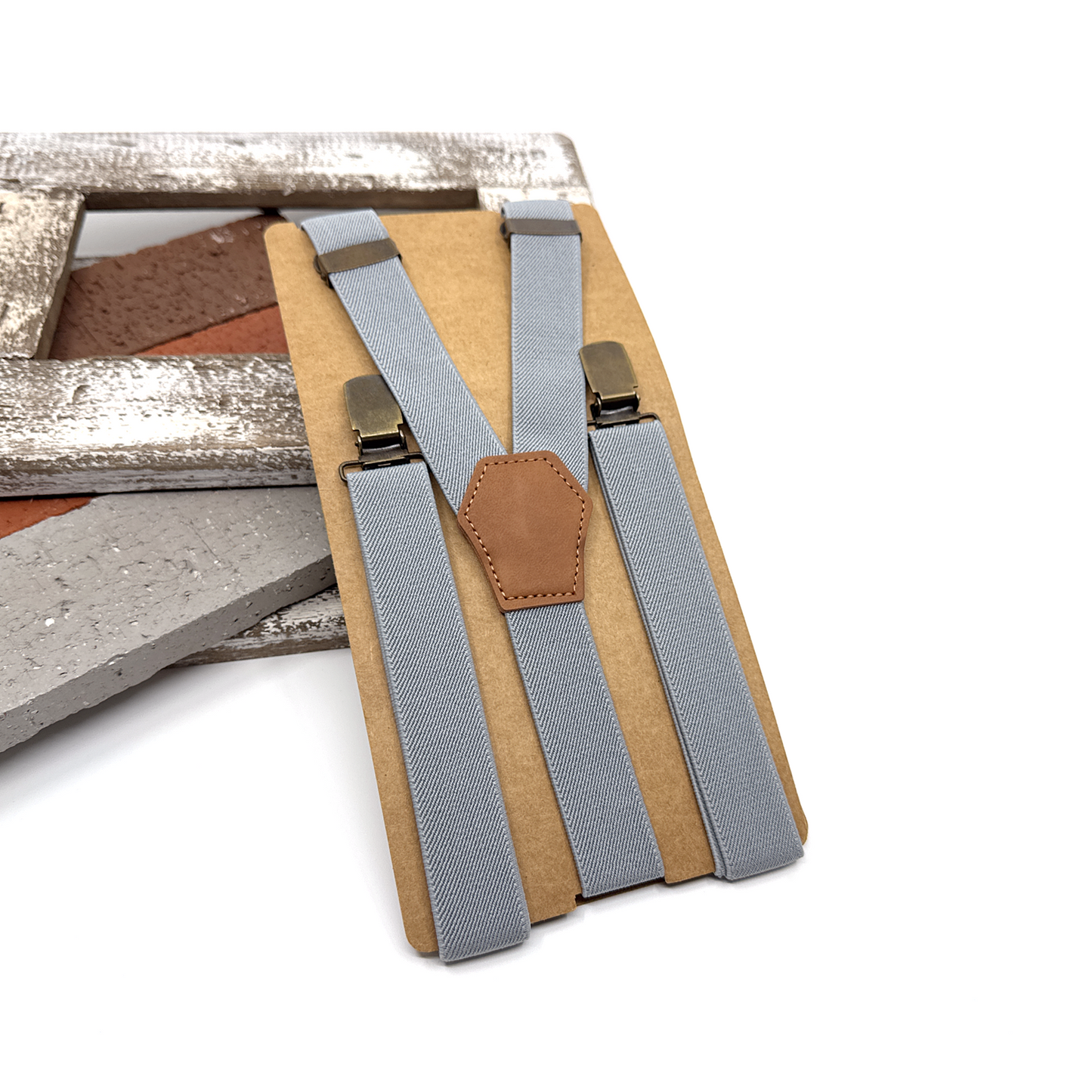 Gray Suspenders, Men Suspender, Groom Suspender Set, Wedding Suspenders