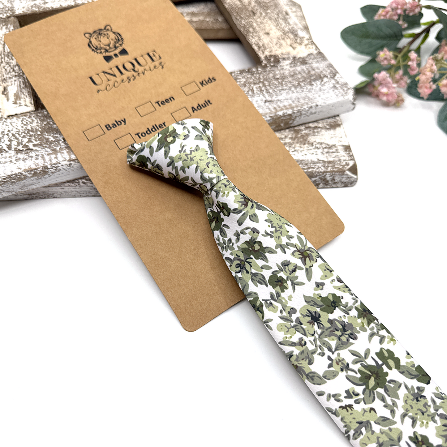 Dusty Green Suspenders, Olive Green Floral Bowtie, Suspender Necktie, Wedding Suspenders