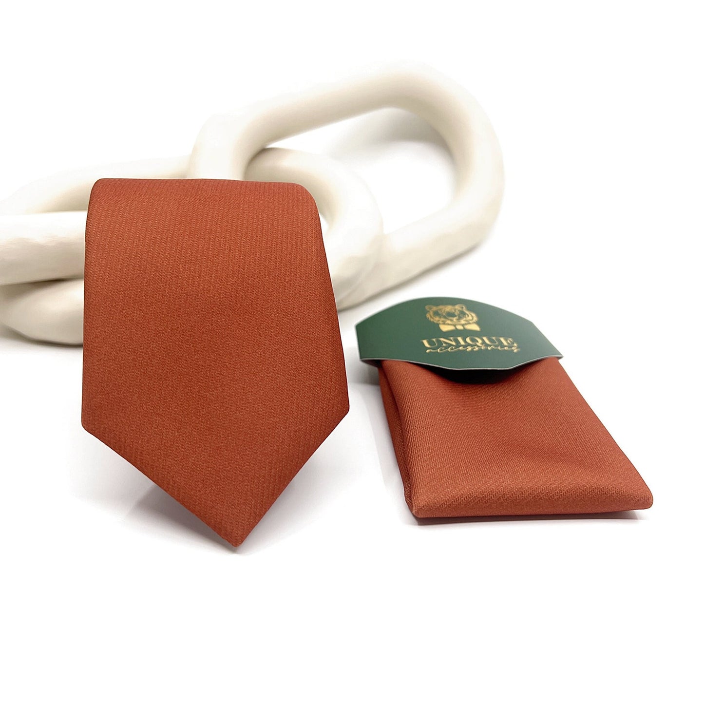 Brunt Orange Necktie, Burnt Orange Tie, Groom neckties, Wedding tie