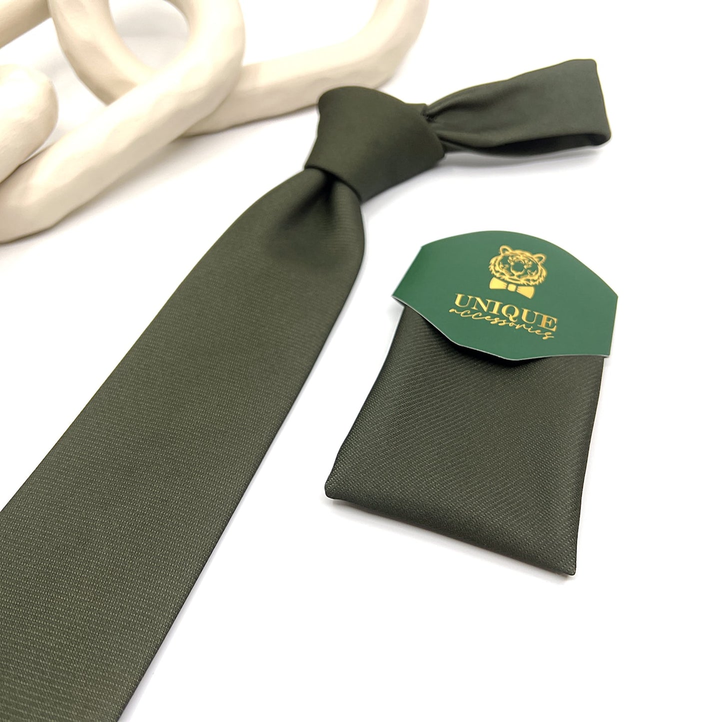 Olive Green Necktie, Wedding Neckties, Groom Necktie,