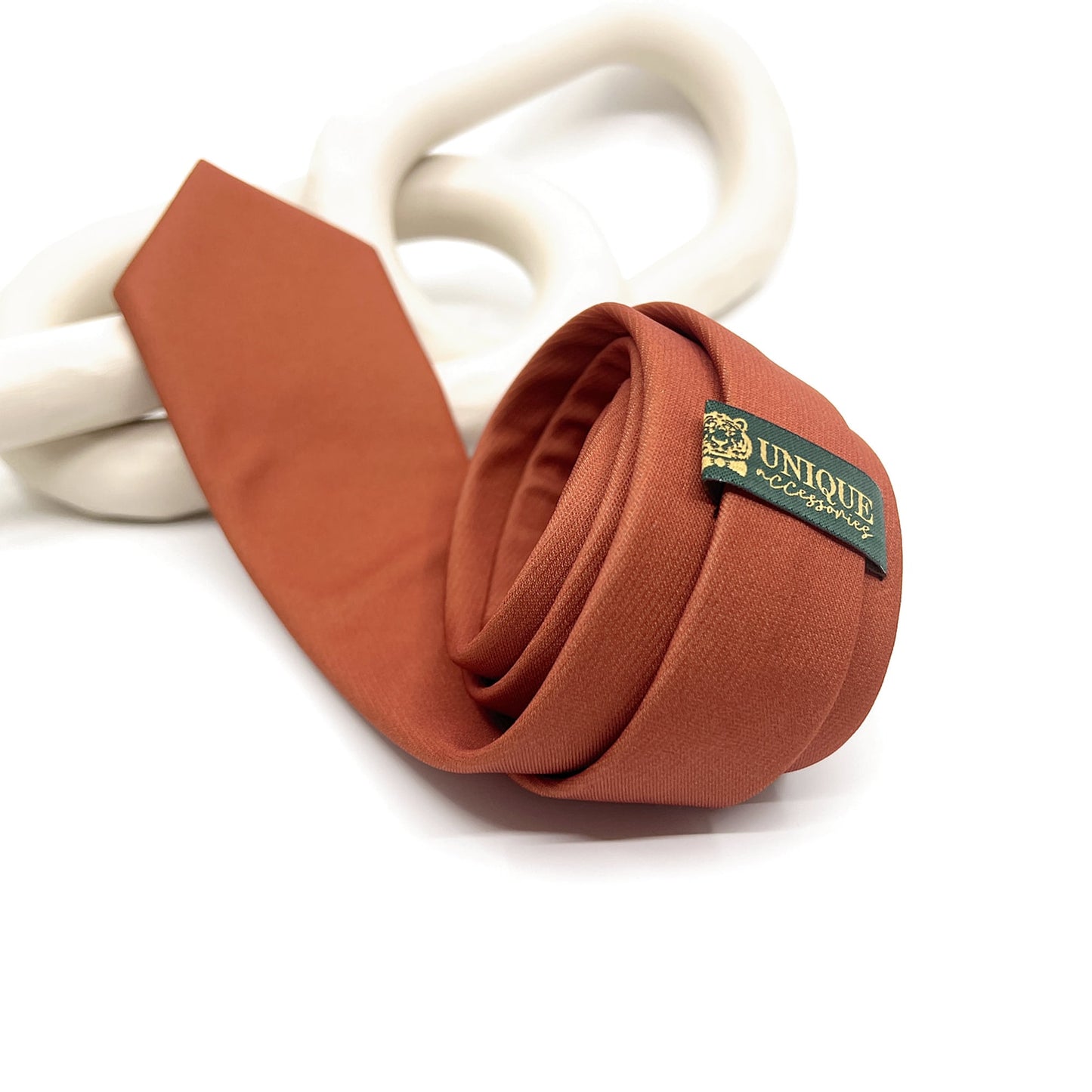 Brunt Orange Necktie, Burnt Orange Tie, Groom neckties, Wedding tie