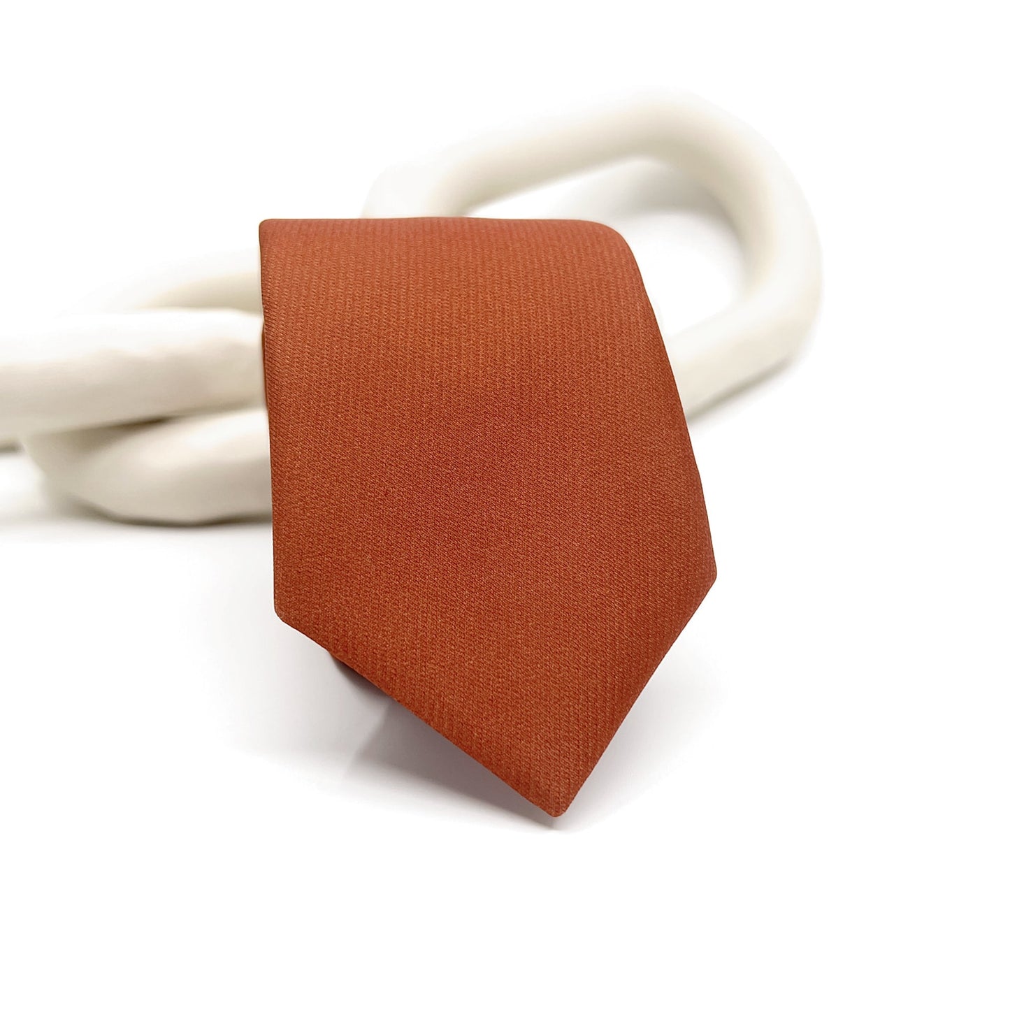 Brunt Orange Necktie, Burnt Orange Tie, Groom neckties, Wedding tie