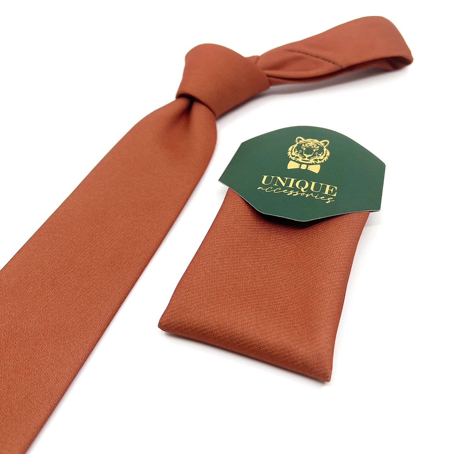 Brunt Orange Necktie, Burnt Orange Tie, Groom neckties, Wedding tie