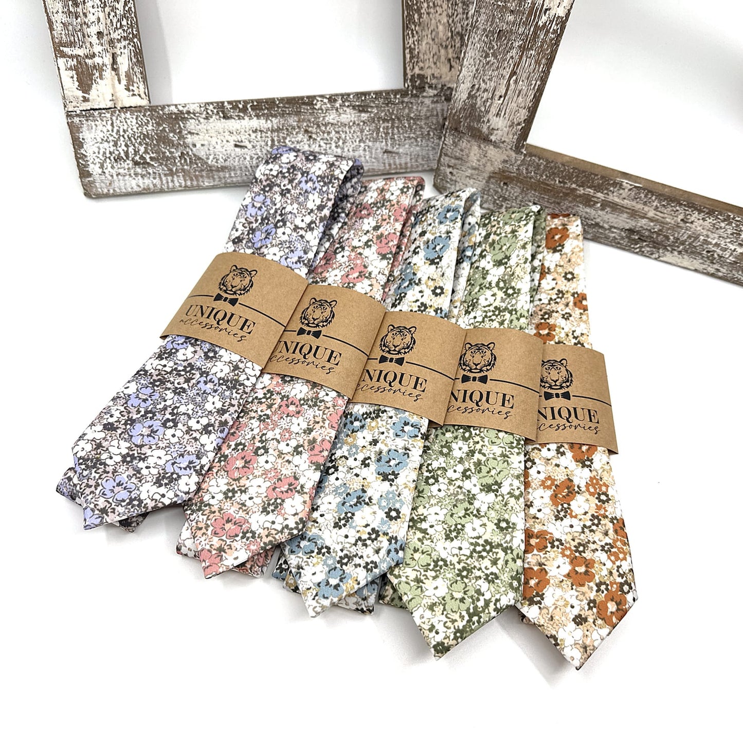 Floral Necktie, Floral Men Necktie, Wedding Floral Ties, Groom Floral Necktie