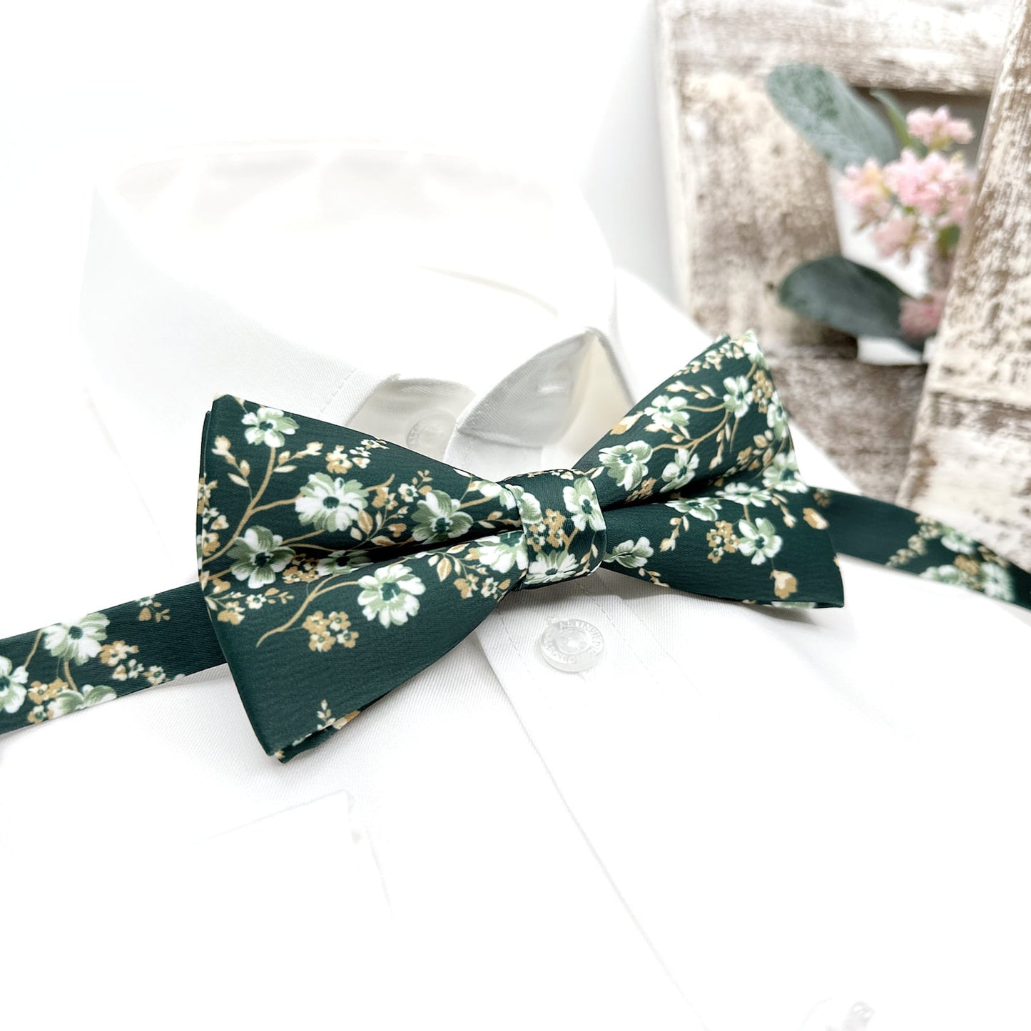 Dark Green Suspenders, Men Suspender, Wedding Floral Suspenders, Groomsmen Suspenders