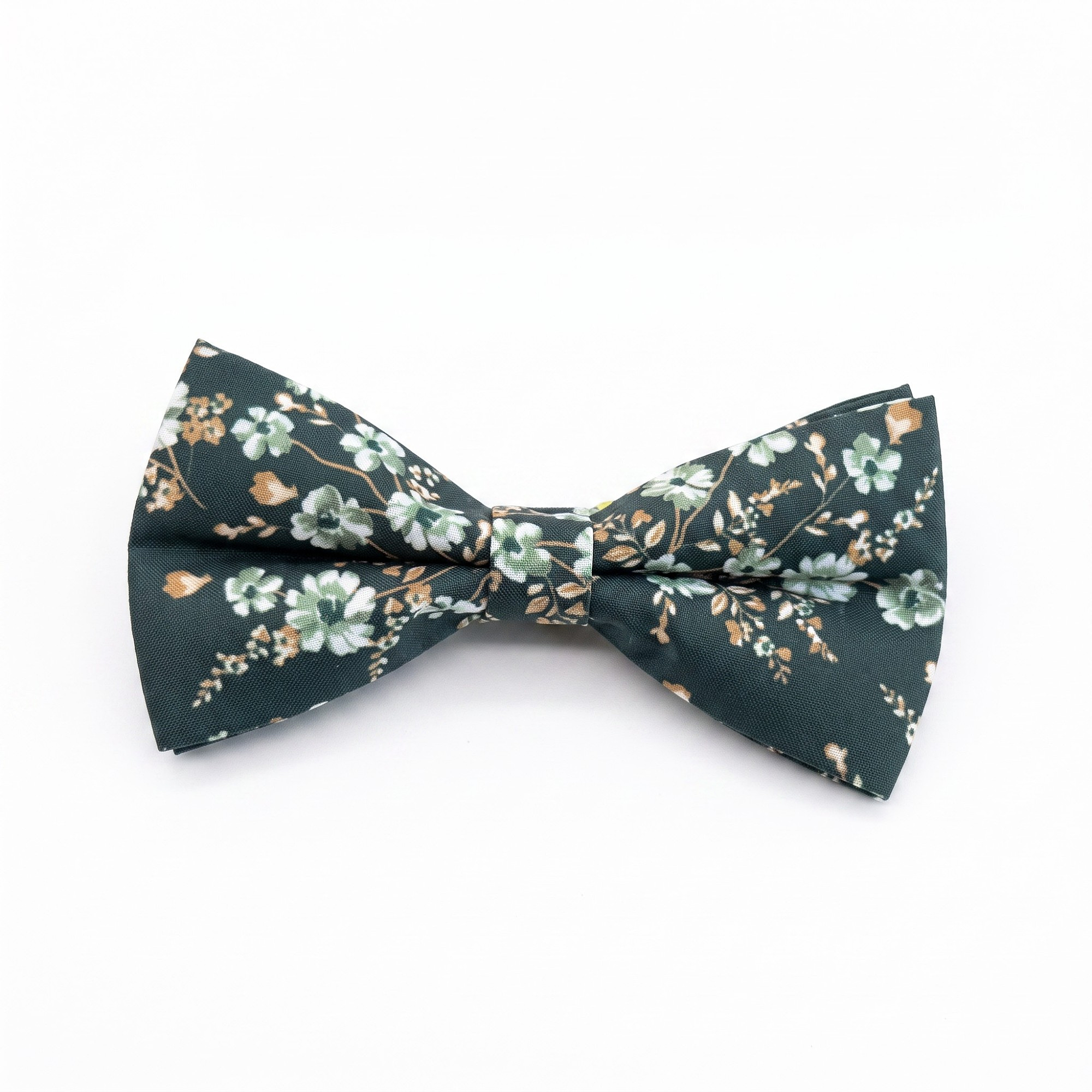Dark Green Floral Bow Tie for Men, Boys and Toddlers