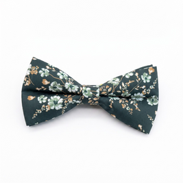 Dark Green Floral Bow Tie for Men, Boys and Toddlers