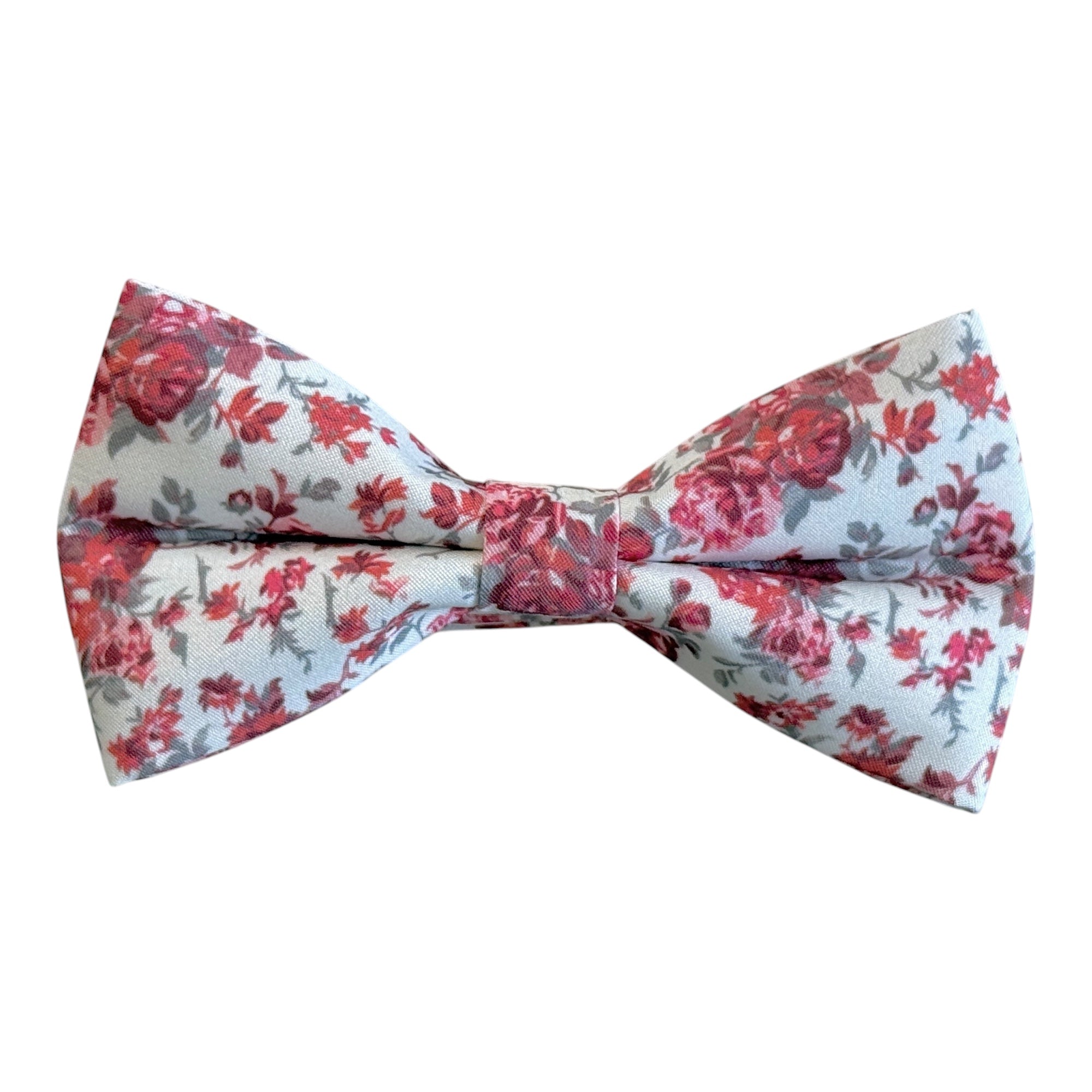 Pink Gray Floral Bow Tie for Men, Boys and Toddlers