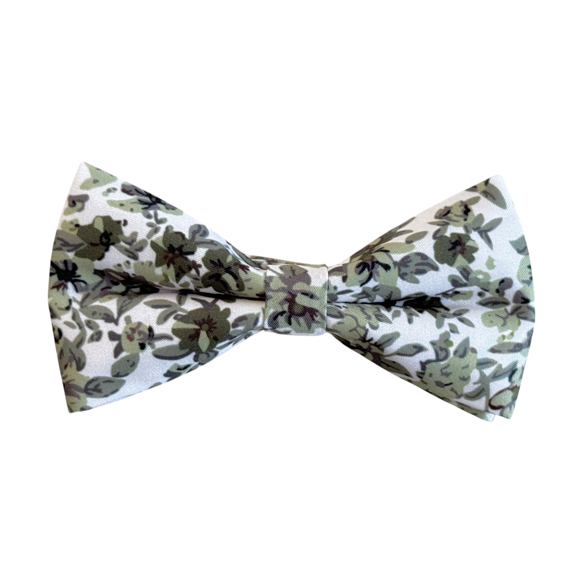 Sage Green Floral Bow Tie for Men, Boys and Toddlers