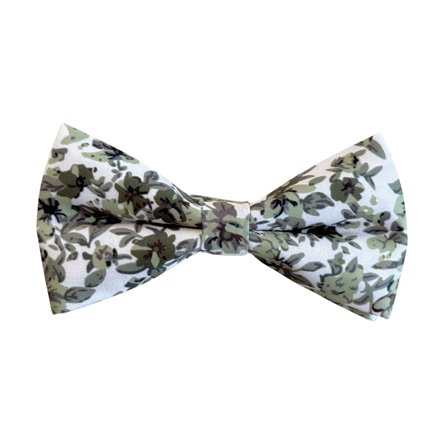 Sage Green Floral Bow Tie for Men, Boys and Toddlers