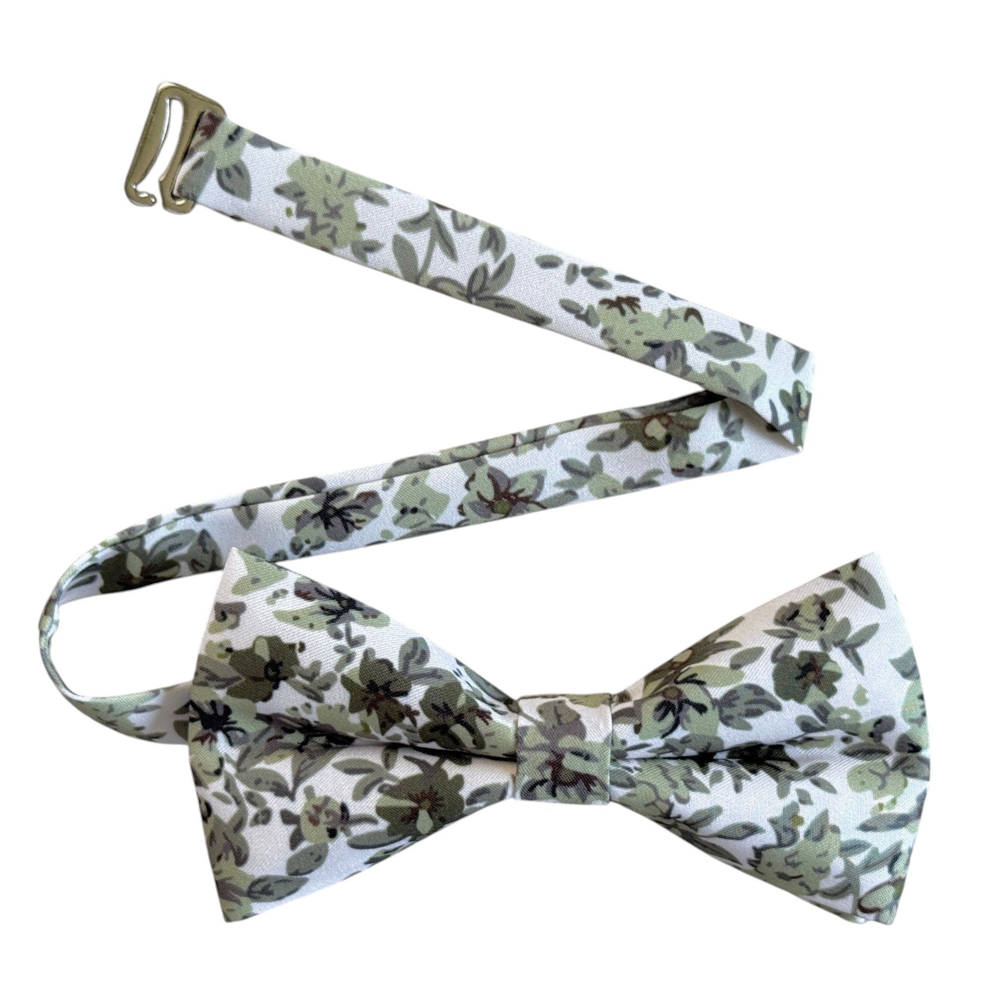 Sage Green Floral Bow Tie for Men, Boys and Toddlers