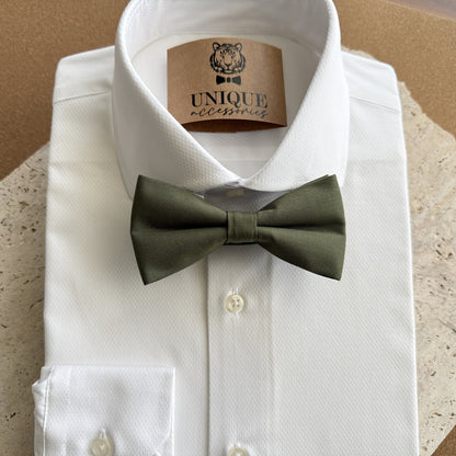 Olive Green Bow Tie & Suspender Set for Men – Wedding Suspenders