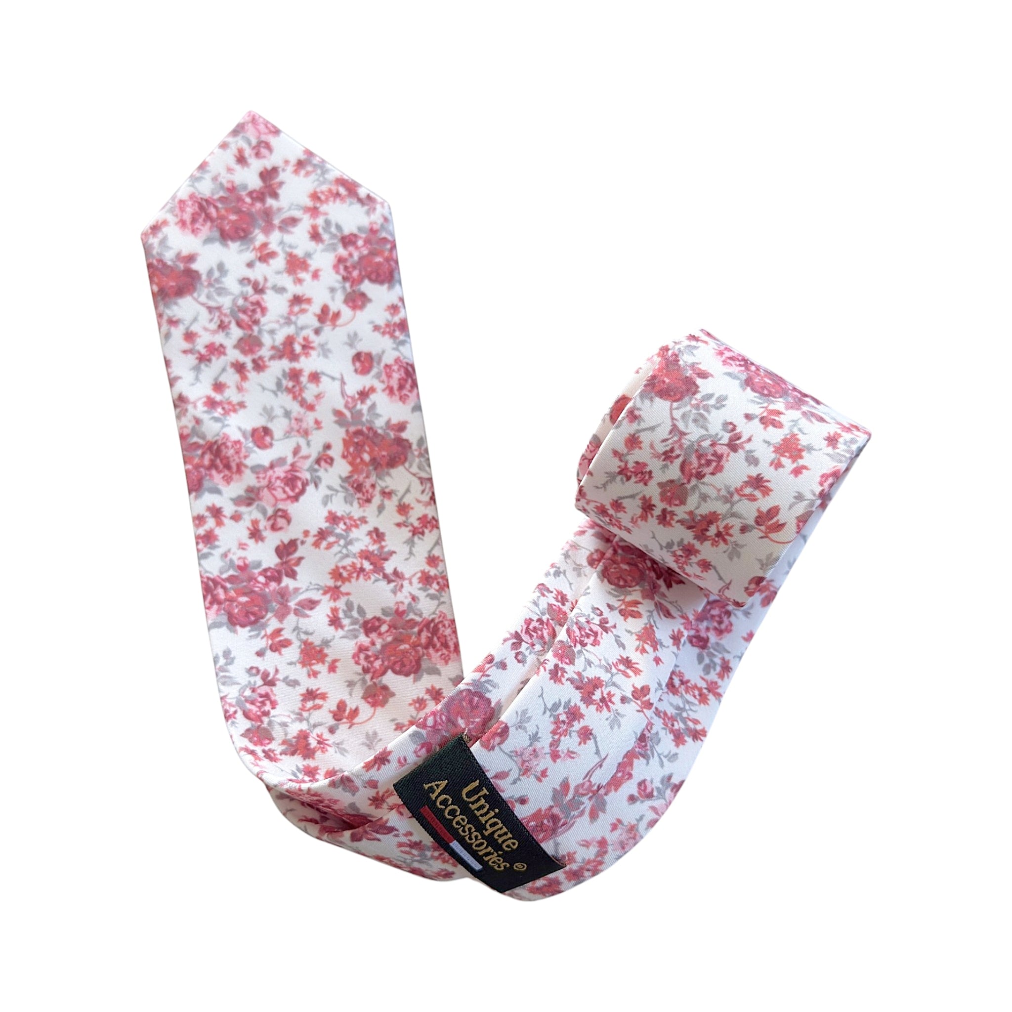 Dusty Rose Pink Floral Tie for Men