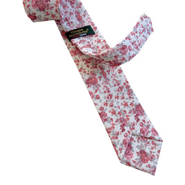 Dusty Rose Pink Floral Tie for Men
