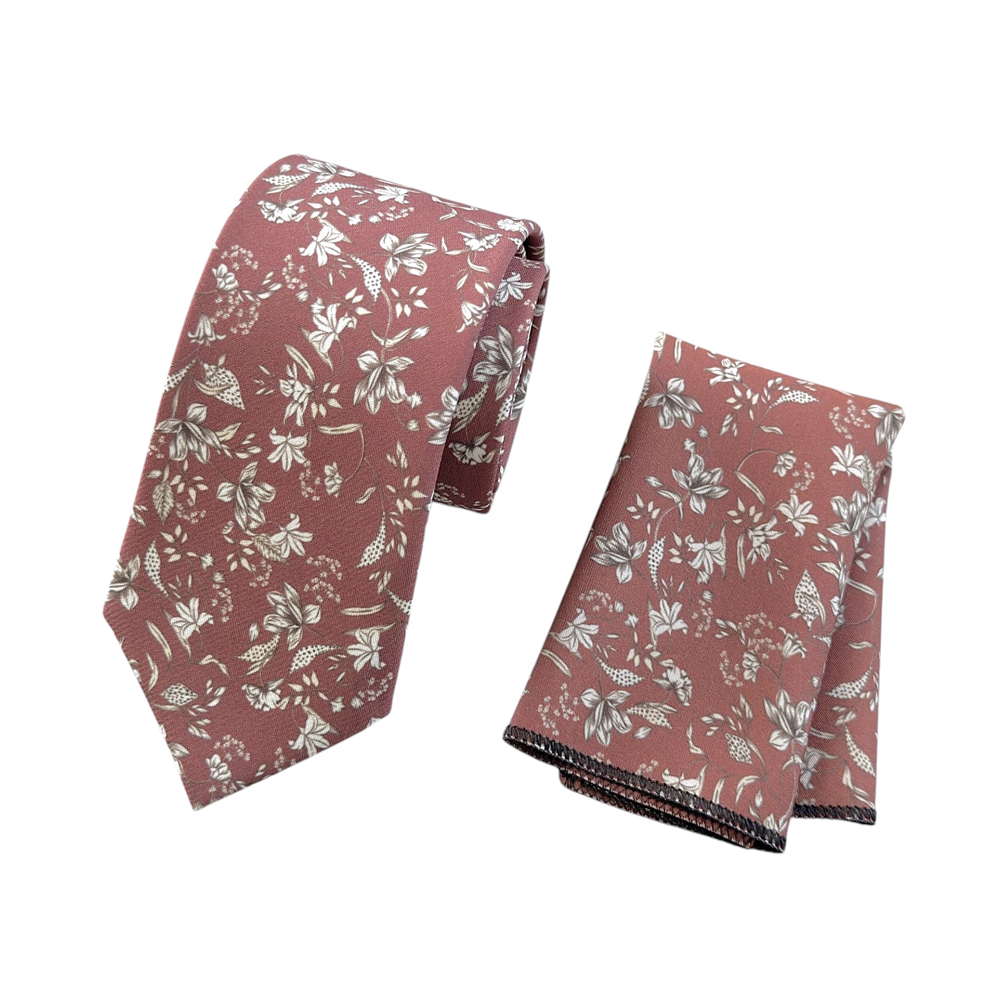Copper Rust Floral Tie for Men