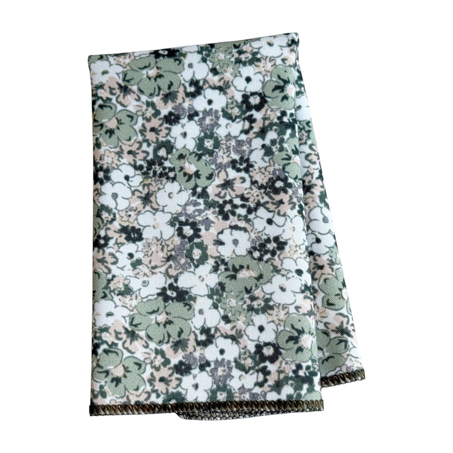 Dusty Pale Green Floral Tie