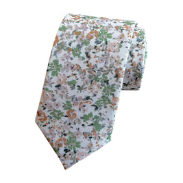 Dusty Sage Floral Tie Set for Men Wedding Tie