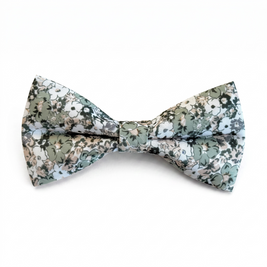 Dusty Pale Green Floral Bow Tie