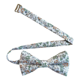 Dusty Sage Green Floral Bow Tie