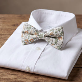 Dusty Sage Green Floral Bow Tie