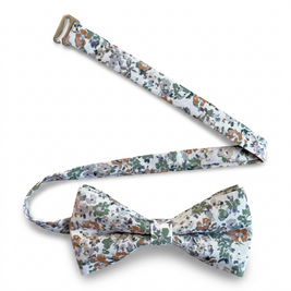 Dusty Sage Green Floral Bow Tie