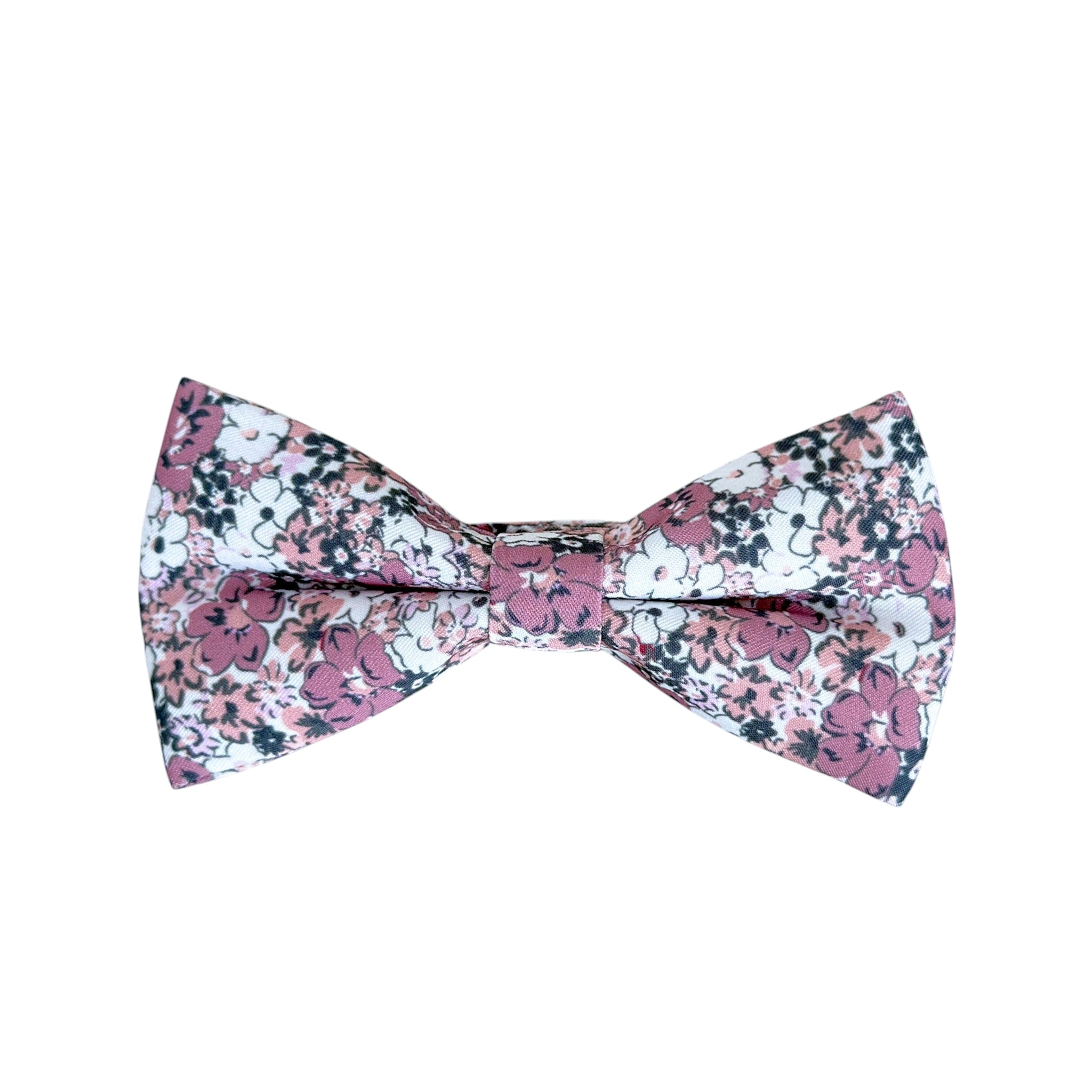 Dusty Pink Floral Bow Tie