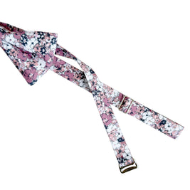 Dusty Pink Floral Bow Tie
