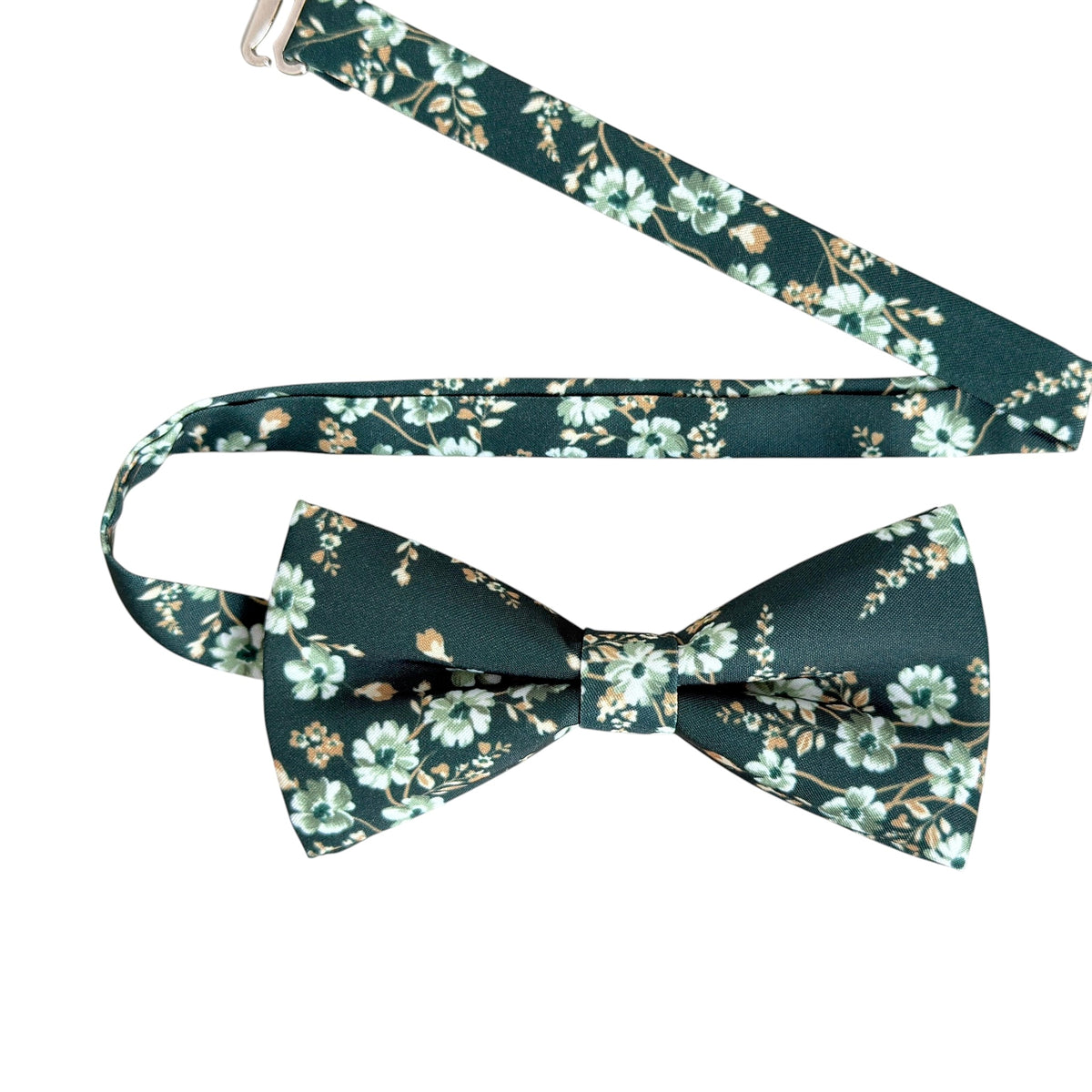 Dark Green Floral Bow Tie for Men, Boys and Toddlers