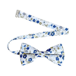 Navy Blue Floral Bow Tie