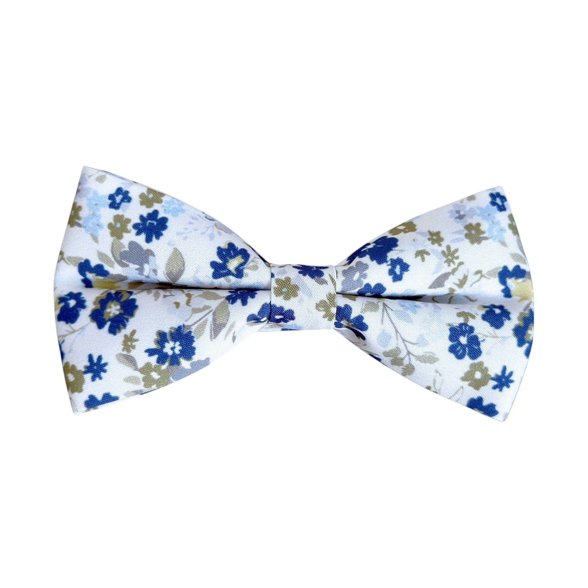 Navy Blue Floral Bow Tie