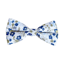 Navy Blue Floral Bow Tie