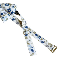 Navy Blue Floral Bow Tie