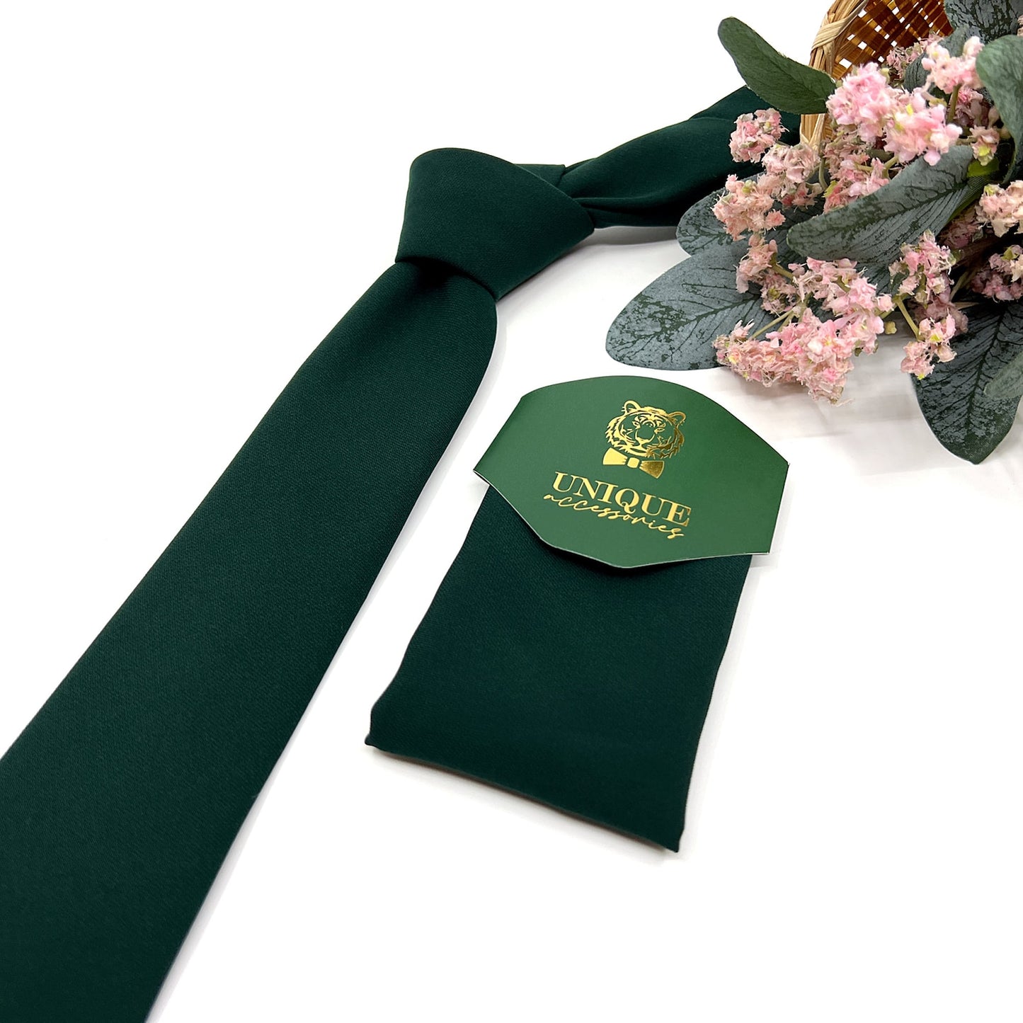 Dark Green Men ties, Wedding Groom Neckties, Groomsmen Necktie